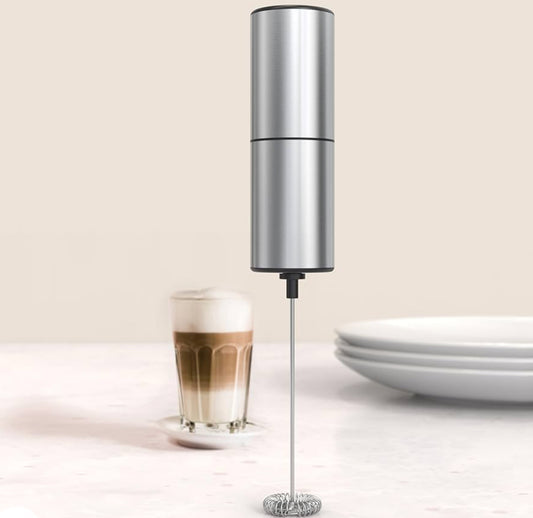 Simpleasy Spumator de Lapte Portabil, Operat pe Baterii, Spumator pentru Cafea, Lapte pentru Latte/Cappuccino, Mixer Mini pentru Frappe, Băuturi, Preparare Spumă și Ciocolată Caldă.