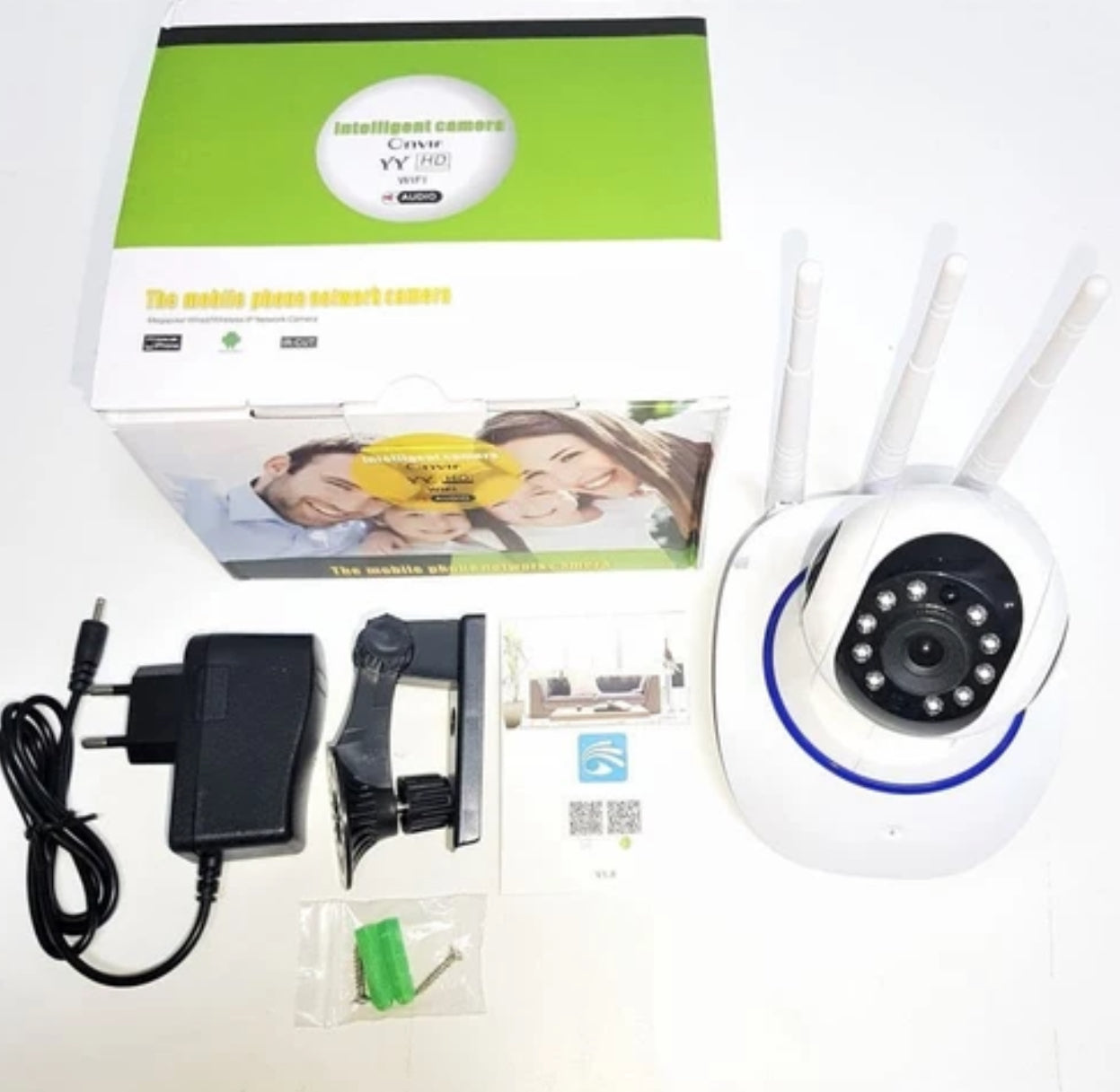 Camera de supraveghere wireless, cu 3 antene, portabila